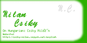 milan csiky business card